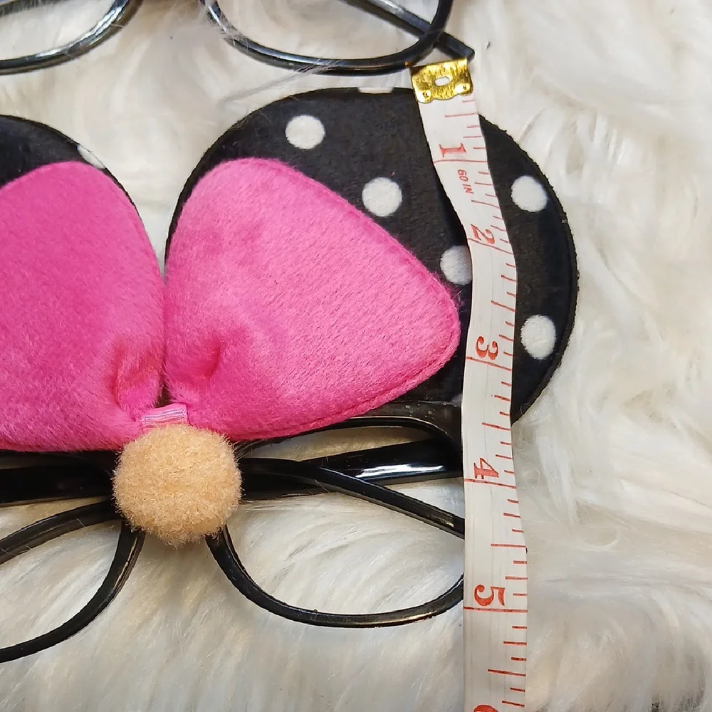 Polka Dot Kids glasses with Red And Pink Bows Set 10
